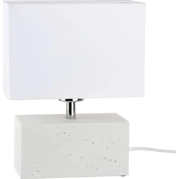 Lampička Robustní Dvojitá Stolní Lampa 1xE27 Max.25W Bílá Beton