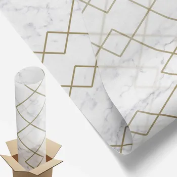 Prostěradlo Samolepicí Fólie Mléčná Samolepicí 50x116 cm Geometrické Linie