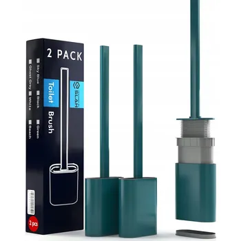 Silikonový WC kartáč volně stojící nebo závěsný zelený 2 ks