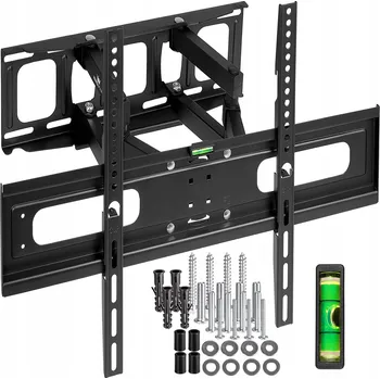 DRŽÁK NA TELEVIZI ZÁVĚS NA ZEĎ OTOČNÝ SKLOPNÝ SILNÝ LED 32-85"