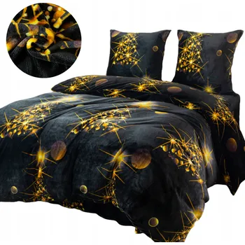 Povlečení POVLEČENÍ 140X200 TEPLÉ SOUPRAVA FLEECOVÉ VÁNOČNÍ + POVLEČKA 70X80 SILNÉ