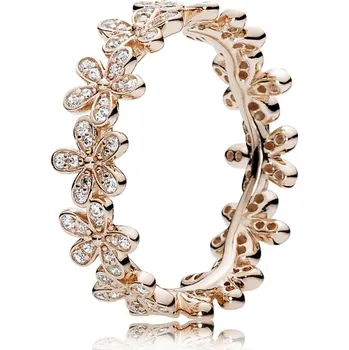 Šperk PANDORA prsten Proužek třpytivých sedmikrásek 58