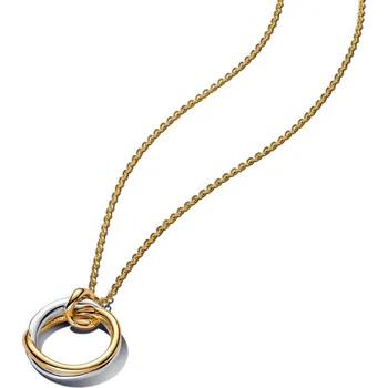 Náhrdelník PANDORA Organicky tvarovaný dvoubarevný náhrdelník s přívěskem