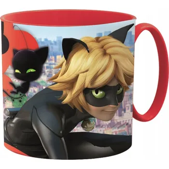 Hrnek Stor Beruška a Černá Kočka 265 ml červený