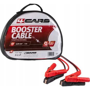 Startovací kabel 4CARS Startovací kabel - izolované kleště 600AMP, 6.0MM², 4M