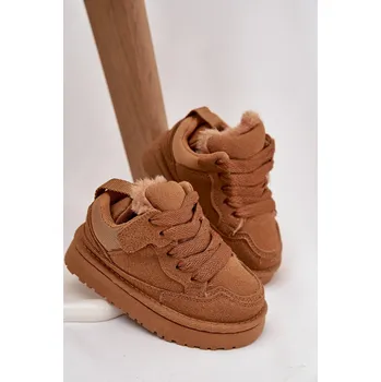 Dívčí tenisky Boto Dětské tenisky s teplým kožíškem Mireen Barva: Béžová, Velikost: 21