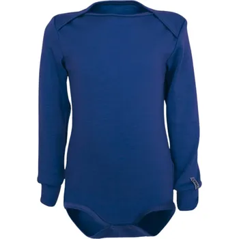 Crawler Rostoucí merino body dlouhý rukáv dětské Tmavá petrolejová Velikost: 56-62/68 (0-6 měsíců)