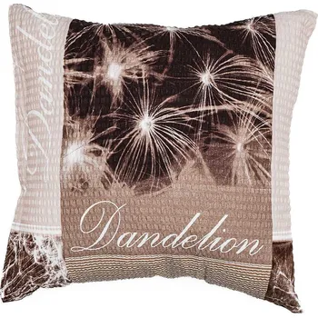 Povlečení DADKA VRACOV Povlak na polštář krep Pampelišky 3D hnědé Rozměr: 50x70