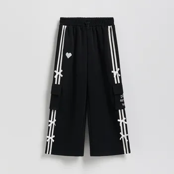 Reserved - Tepláky s ozdobnými mašlemi - černý - 779HE-99X - 779HE-99X-164