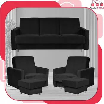 Sedací souprava Sedací souprava Family Meble černá