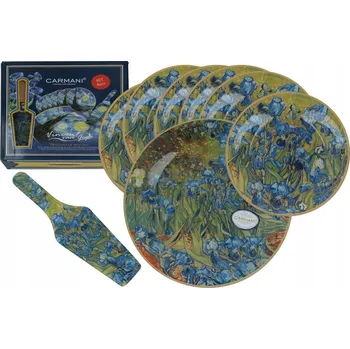 Talíř CARMANI Sada podnos a 6 talířků - V. van Gogh, Kosatce