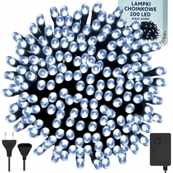 Vánoční dekorace VÁNOČNÍ OSVĚTLENÍ NA STROMEČEK NA STROMEČEK 200 KUSŮ LED VNITŘNÍ/VENKOVNÍ BÍLÁ STUDENÁ