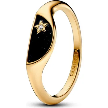 Prsten PANDORA ME Pečetní prsten Rozpůlený smalt 58