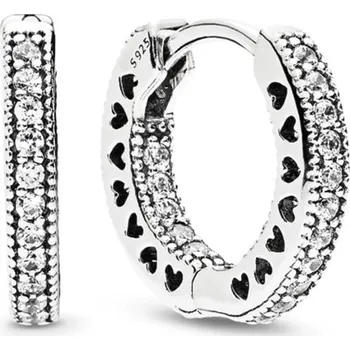 Módní doplněk PANDORA náušnice Srdíčka PANDORA kroužky
