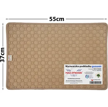 Rohožka Gumová rohožka před dveře / odkapávač na boty 37x55 cm - béžová barva