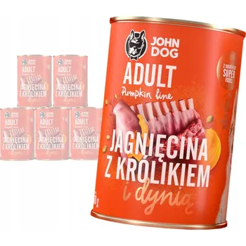 Krmivo pro psa Mokré Krmivo pro psy Jehněčí králík John Dog Pumpkin Adult 6 x 400 g