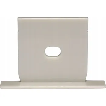 LED osvětlení Šedá záslepka pro zapuštěný profil GAMMA s otvorem pro kabel