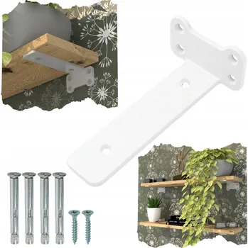 Koupelnový nábytek Konzole typ T 150 mm, držák dřevěné police, podpěra, loft, bílá