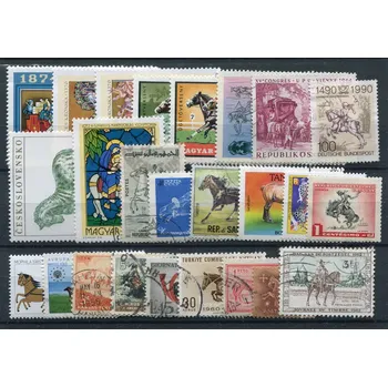 Poštovní známka Sestava ražených známek - Koně - 25 ks