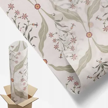 Obraz Fólie na zdobení okenních skel 50 x 146 cm Květinový vzor