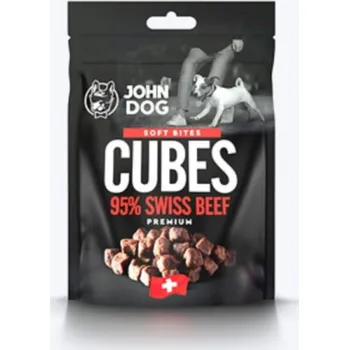 Pamlsek pro psa JOHN DOG Soft Bites Cubes Beef 95% - pochoutka pro psy - 120g