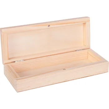 Penál Dřevia Dřevěná krabička na psací potřeby - 18x7x4 cm, přírodní