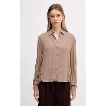 Pánská košile Košile Sisley 5IDTLQ09G hnědá 84X, vel. M