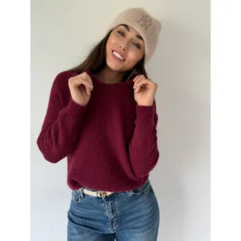 Dámský svetr Mishel Polo svetr MILLE vínová Velikost: UNI