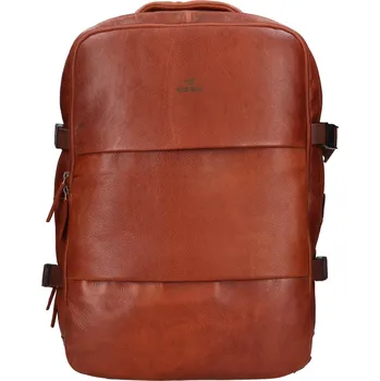 Městský batoh Cestovní kožený batoh Mustang Travel - koňak