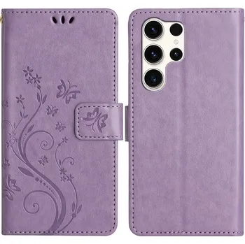 Pouzdro na mobilní telefon Flowers knížkové pouzdro na Samsung Galaxy S25 Ultra - světlefialové
