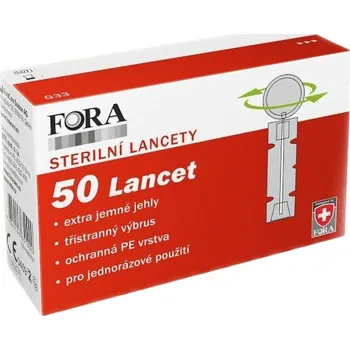 Testovací proužek do glukometru FORA Lancety ke glukometru TD-5084 50ks