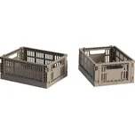 Úložné boxy Colour Crate, Mini, 2 kusy, Warm Grey – HAY