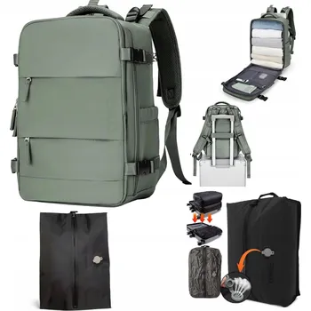 Městský batoh BATOH Příruční zavazadlo USB Vakuový vak Kompresní vak PAKKO 40x20x25 T702