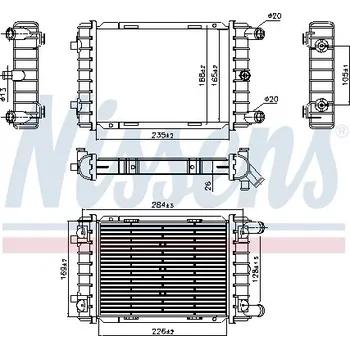 Chladič motoru Chladič, chlazení motoru NISSENS 607112