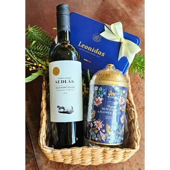 Dárkový potravinový koš Dárkový Modrý koš