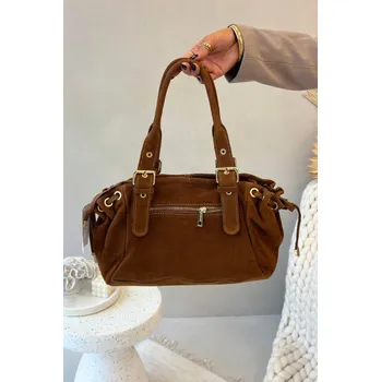 Kabelka Boto Kožená semišová kabelka Ovelia Barva: Béžová 2, Velikost: ONE SIZE