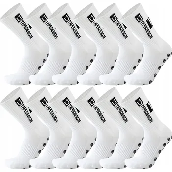 Pánské ponožky 5x PROTISKLUZOVÉ FOTBALOVÉ PONOŽKY R. 39-46 - BÍLÉ