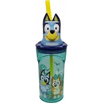 Bluey lahev na pití – hrnek se slomkou a figurka