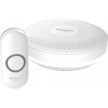 Domovní zvonek Bezdrátový zvonek Honeywell DCR313N, 150 m, 6 melodií, bílý, designový, s tlačítkem