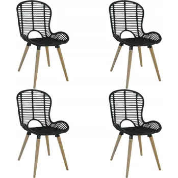 Zahradní židle VidaXL umělý ratan černá