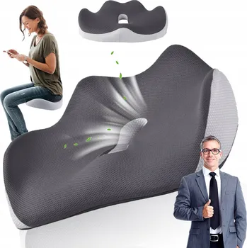 Polštář ORTOPEDICKÝ POLŠTÁŘ NA SEDADLO DO AUTA, KANCELÁŘSKÉ ŽIDLE, PRO ŘIDIČE, DO KANCELÁŘE