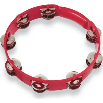 Tamburína Latin Percussion Tamburina - Tamburína Aspire 10“, dvouřadá, 16 párů talířků, červená