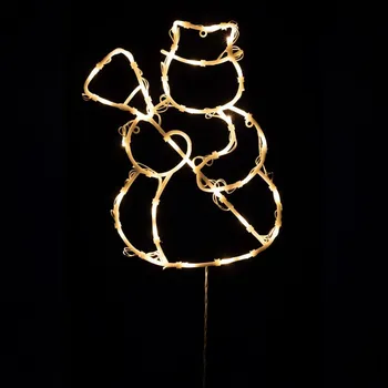 Vánoční světelná dekorace HOME KID507WW LED dekorace do okna - sněhulák, 35x teplá bílá LED, časovač