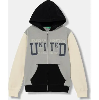 Chlapecká mikina Dětská mikina United Colors of Benetton 3EB5C505L.G.Seasonal šedá 09X, vel. 168