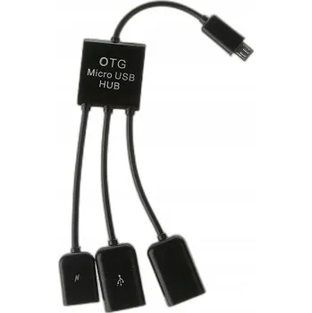 USB hub KABEL ADAPTÉR HUB ROZDĚLOVAČ OTG MICRO USB NA 2X USB + MICRO USB NAPÁJENÍ