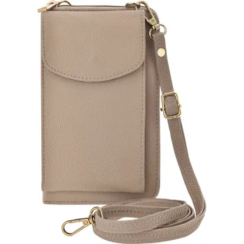 Kabelka Malá dámská kabelka crossbody 2v1 na telefon peněženka psaníčko - béžová NICOLE BROWN 5905054540647