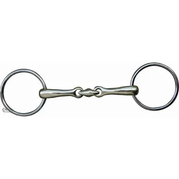 Udidlo pro koně Stihlo 2x lomené HKM -NEREZ 18MM- - 13,5cm