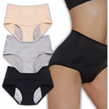 Kalhotky MENSTRUAČNÍ KALHOTKY NEPROMOČIVÉ DÁMSKÉ NA PERIODU SPODNÍ PRÁDLO SADA XXL