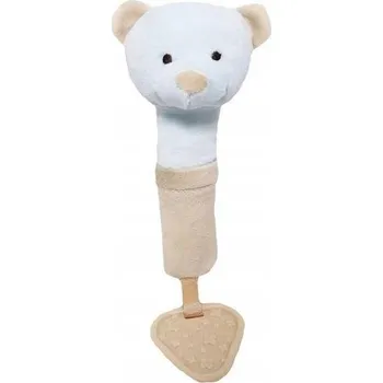 plyšák AXIOM 9443 Hračka se zvukem Modrý plyšový medvídek 17 cm