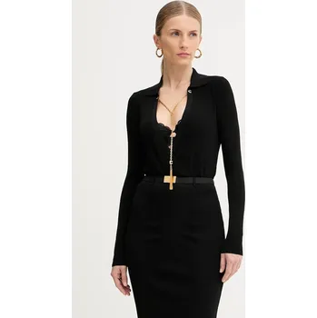 Body Body s příměsí hedvábí Elisabetta Franchi BK75B56E2 černá 99X, vel. 40